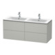 Duravit Waschtischunterschrank L-Cube 129x48,1x55cm, 4 SBK, wandhängend, betongr ma-1