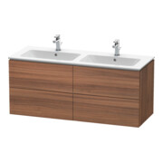 Duravit Waschtischunterschrank L-Cube 129x48,1x55cm, 4 SBK, wandhängend, Nussb Nat