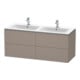 Duravit Waschtischunterschrank L-Cube 129x48,1x55cm, 4 Schub., wandhängend, bas. ma-1