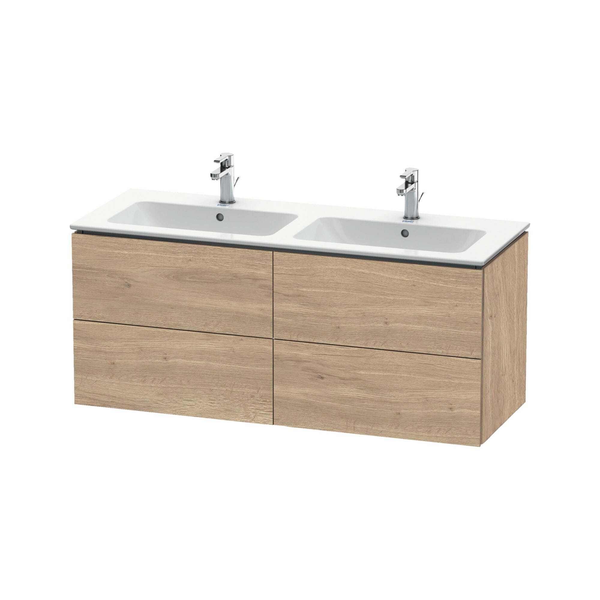 Duravit Waschtischunterschrank L-Cube 129x48,1x55cm, 4 Schub., wandhängend, Ei marm.