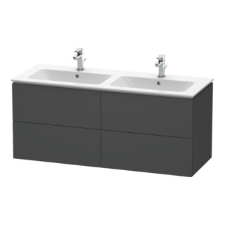 Duravit Waschtischunterschrank L-Cube 129x48,1x55cm, 4 Schub., wandhängend, graph ma