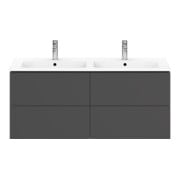 Duravit Waschtischunterschrank L-Cube 129x48,1x55cm, 4 Schub., wandhängend, graph ma-4