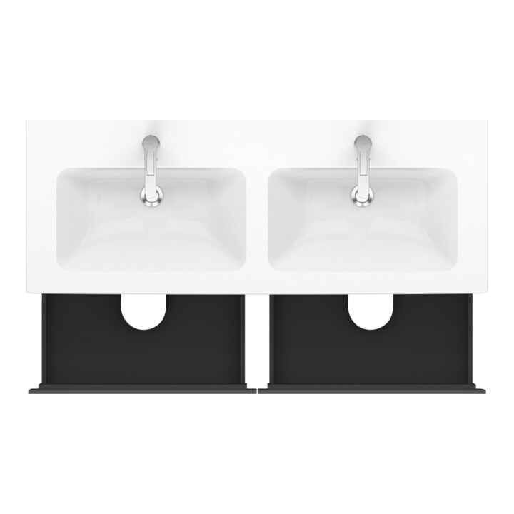 Duravit Waschtischunterschrank L-Cube 129x48,1x55cm, 4 Schub., wandhängend, graph ma