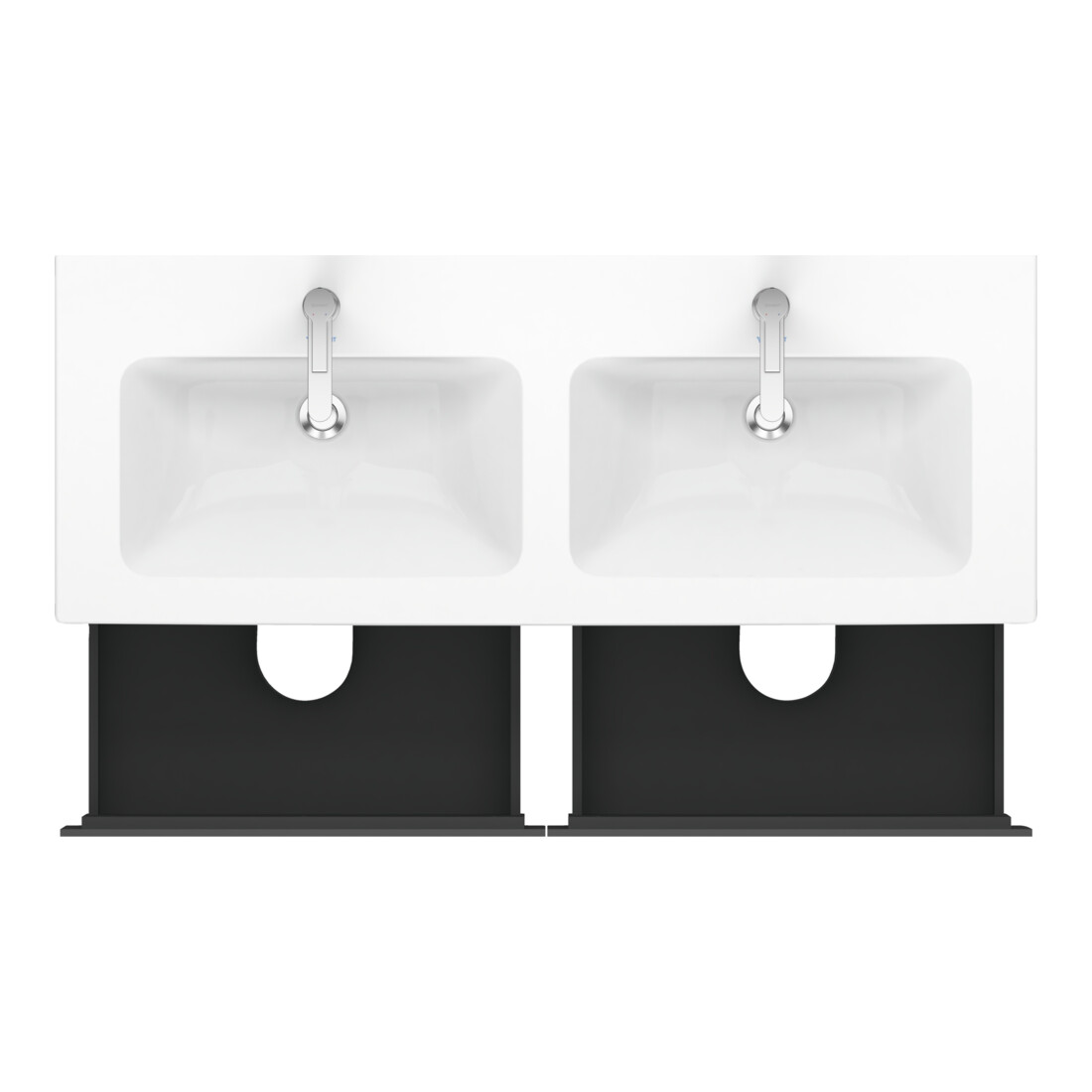 Duravit Waschtischunterschrank L-Cube 129x48,1x55cm, 4 Schub., wandhängend, graph ma