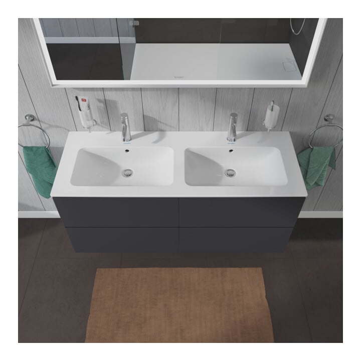 Duravit Waschtischunterschrank L-Cube 129x48,1x55cm, 4 Schub., wandhängend, graph ma
