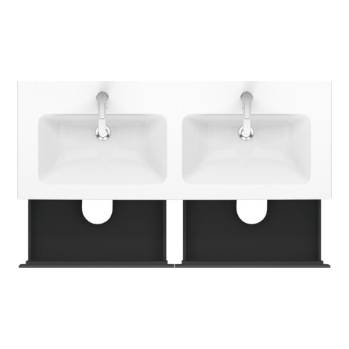 Duravit Waschtischunterschrank L-Cube 129x48,1x55cm, 4 Schub., wandhängend, graph ma