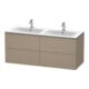 Duravit Waschtischunterschrank L-Cube 129x48,1x55cm, 4 Schub., wandhängend, leinen-1