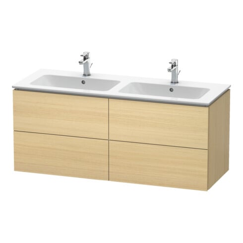 Duravit Waschtischunterschrank L-Cube 129x48,1x55cm, 4 Schub., wandhängend, med. Ei