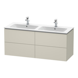 Duravit Waschtischunterschrank L-Cube 129x48,1x55cm, 4 Schub., wandhängend, Tau matt
