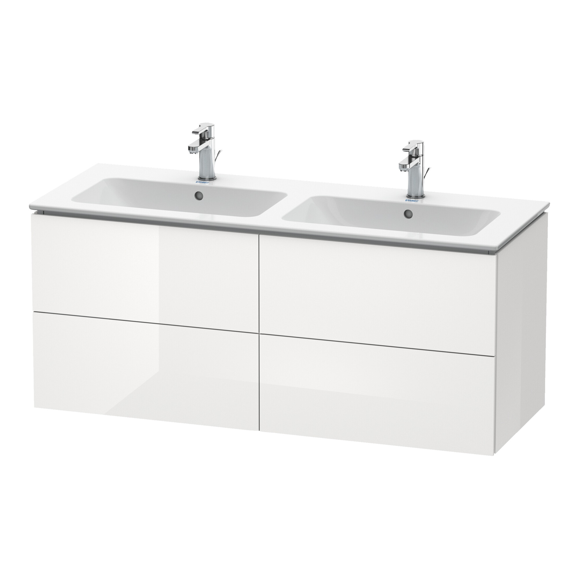 Duravit Waschtischunterschrank L-Cube 129x48,1x55cm, 4 Schub., wandhängend, we. hgl