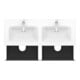 Duravit Waschtischunterschrank L-Cube 129x48,1x55cm, 4 Schub., wandhängend, we. hgl