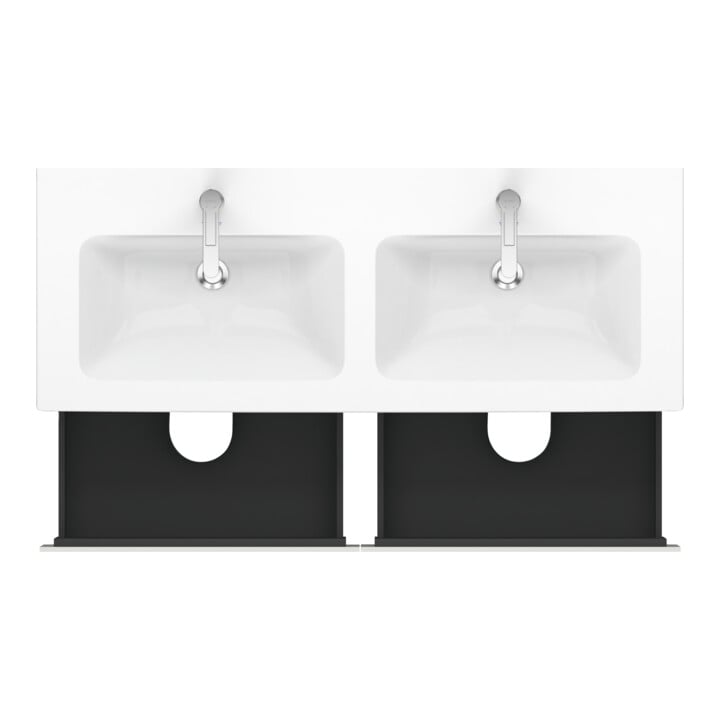 Duravit Waschtischunterschrank L-Cube 129x48,1x55cm, 4 Schub., wandhängend, we. hgl