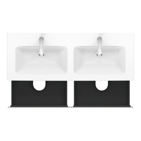 Duravit Waschtischunterschrank L-Cube 129x48,1x55cm, 4 Schub., wandhängend, we. hgl