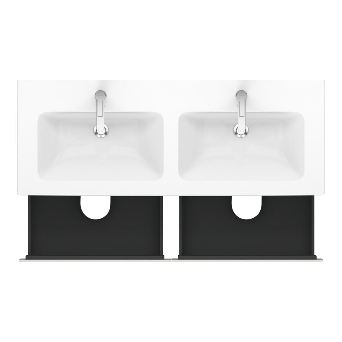 Duravit Waschtischunterschrank L-Cube 129x48,1x55cm, 4 Schub., wandhängend, we. hgl