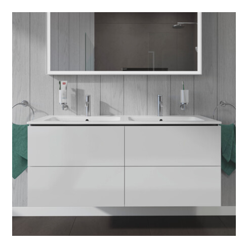 Duravit Waschtischunterschrank L-Cube 129x48,1x55cm, 4 Schub., wandhängend, we. hgl