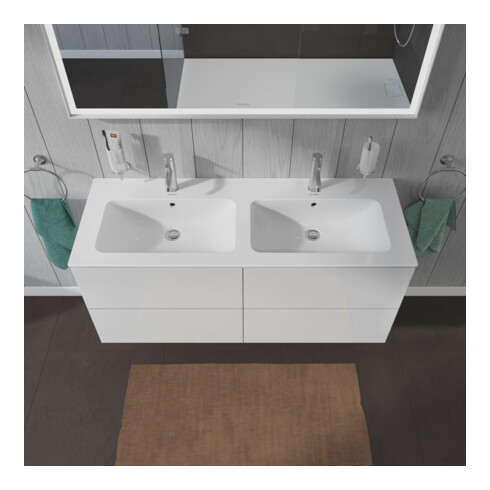 Duravit Waschtischunterschrank L-Cube 129x48,1x55cm, 4 Schub., wandhängend, we. hgl