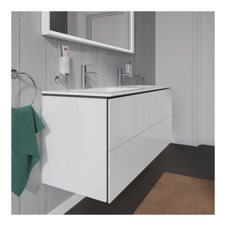 Duravit Waschtischunterschrank L-Cube 129x48,1x55cm, 4 Schub., wandhängend, we. hgl
