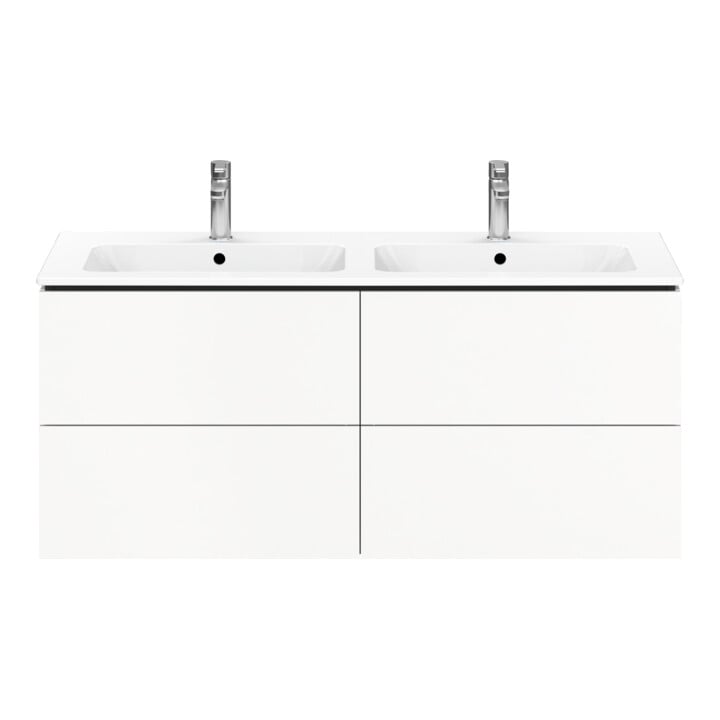 Duravit Waschtischunterschrank L-Cube 129x48,1x55cm, 4 Schub., wandhängend, we. matt