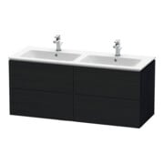 Duravit Waschtischunterschrank L-Cube 129x48,1x55cm, 4 Schubk., wandhängend, Ei sw