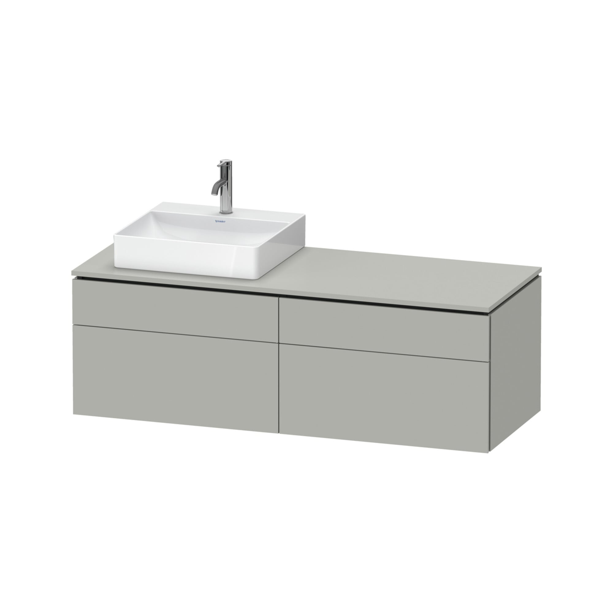 Duravit Waschtischunterschrank L-Cube 142x55x48,2cm, 2 SBK, wd, An L, bg ma