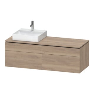 Duravit Waschtischunterschrank L-Cube 142x55x48,2cm, 2 SBK, wd, An L, Ei marm.