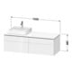 Duravit Waschtischunterschrank L-Cube 142x55x48,2cm, 2 SBK, wd, An L, Ei marm.