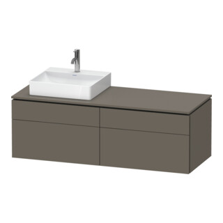 Duravit Waschtischunterschrank L-Cube 142x55x48,2cm, 2 SBK, wd, An L, f G m