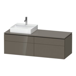 Duravit Waschtischunterschrank L-Cube 142x55x48,2cm, 2 SBK, wd, An L, f Gr hgl