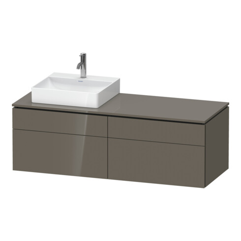 Duravit Waschtischunterschrank L-Cube 142x55x48,2cm, 2 SBK, wd, An L, f Gr hgl