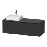 Duravit Waschtischunterschrank L-Cube 142x55x48,2cm, 2 SBK, wd, An L, gra matt