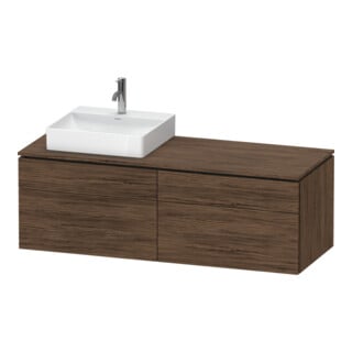 Duravit Waschtischunterschrank L-Cube 142x55x48,2cm, 2 SBK, wd, An L, N dkl.