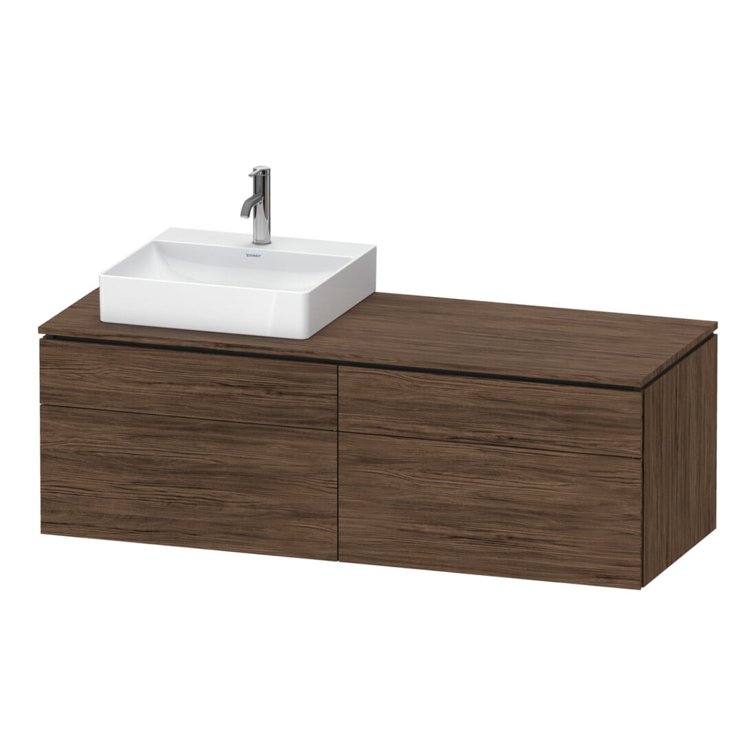 Duravit Waschtischunterschrank L-Cube 142x55x48,2cm, 2 SBK, wd, An L, N dkl.