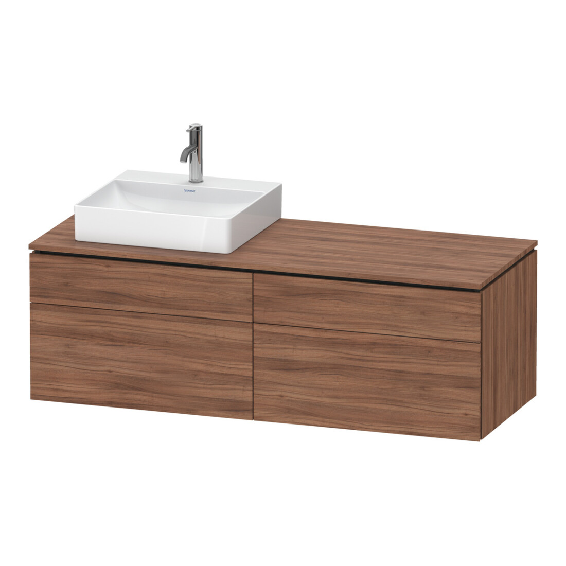 Duravit Waschtischunterschrank L-Cube 142x55x48,2cm, 2 SBK, wd, An L, N Nat