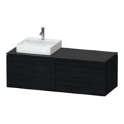 Duravit Waschtischunterschrank L-Cube 142x55x48,2cm, 2 SBK, wd, An li, Ei sw