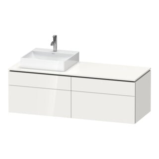 Duravit Waschtischunterschrank L-Cube 142x55x48,2cm, 2 SBK, wd, An li, we. hgl