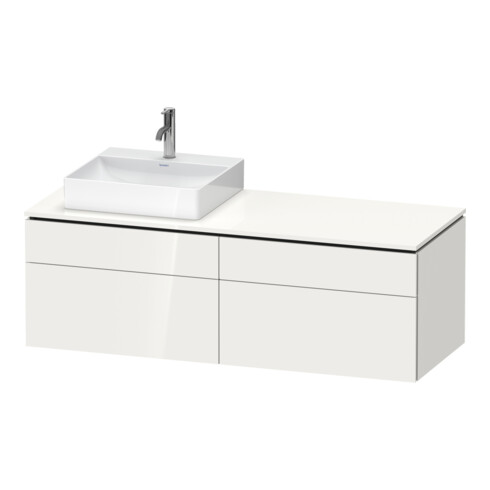 Duravit Waschtischunterschrank L-Cube 142x55x48,2cm, 2 SBK, wd, An li, we. hgl