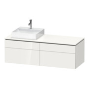 Duravit Waschtischunterschrank L-Cube 142x55x48,2cm, 2 SBK, wd, An li, we. hgl