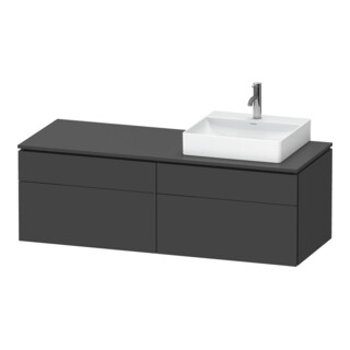 Duravit Waschtischunterschrank L-Cube 142x55x48,2cm, 2 SBK, wd, An R, graph ma