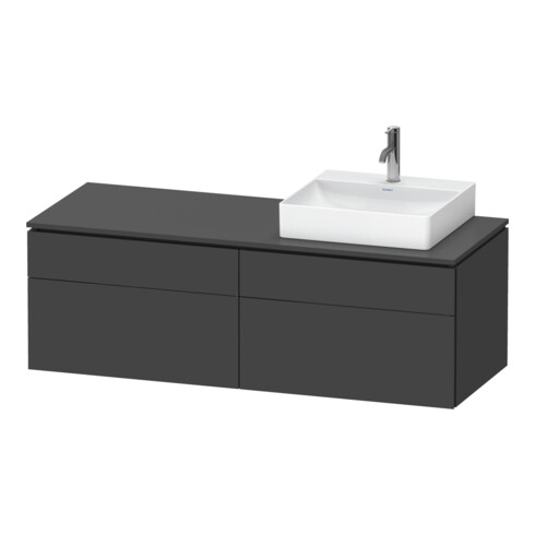 Duravit Waschtischunterschrank L-Cube 142x55x48,2cm, 2 SBK, wd, An R, graph ma