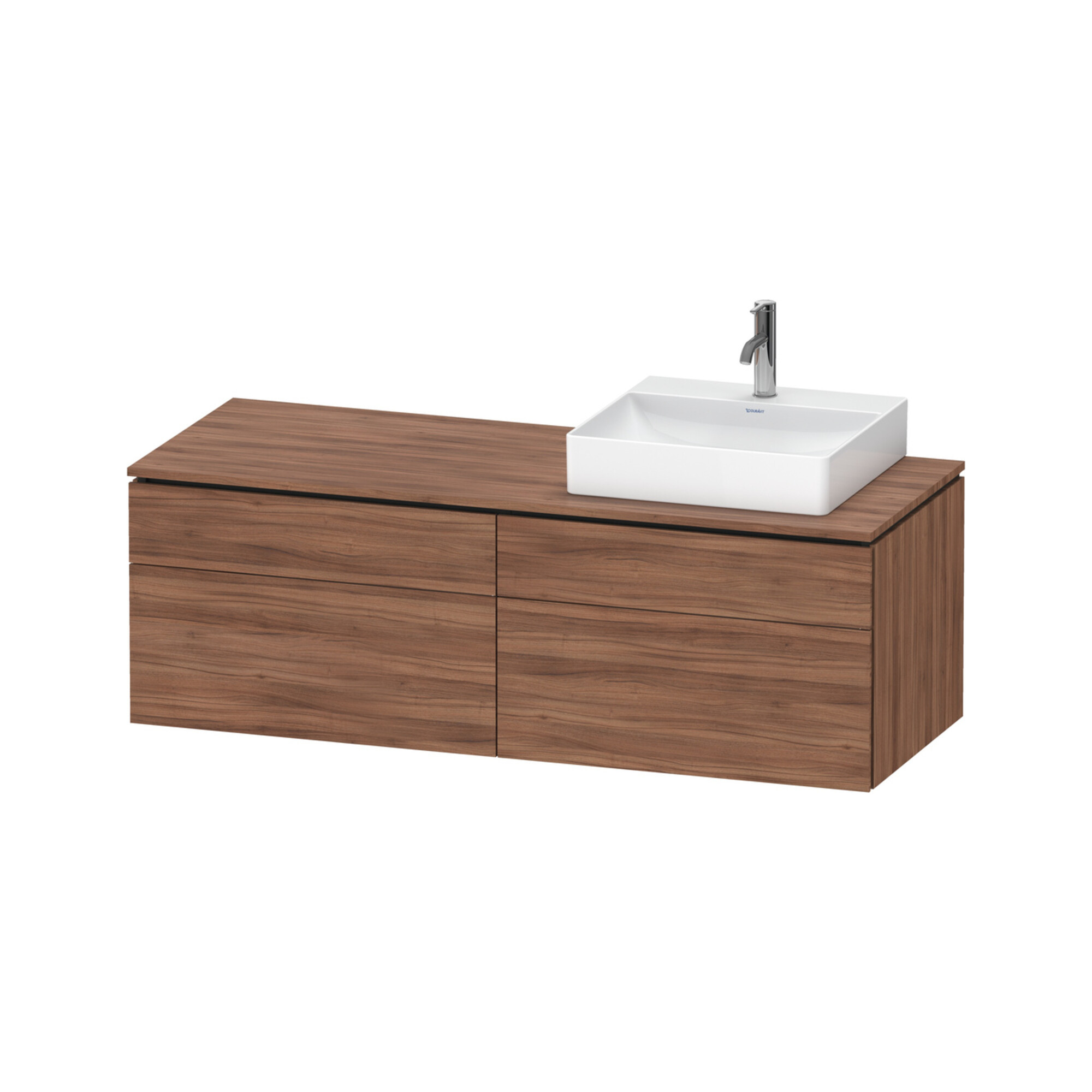 Duravit Waschtischunterschrank L-Cube 142x55x48,2cm, 2 SBK, wd, An R, N Nat