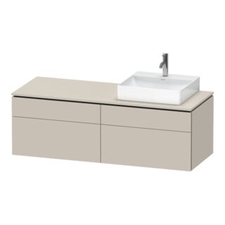 Duravit Waschtischunterschrank L-Cube 142x55x48,2cm, 2 SBK, wd, An R, Tau matt