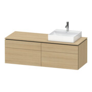 Duravit Waschtischunterschrank L-Cube 142x55x48,2cm, 2 SBK, wd, An re, Ei Nat