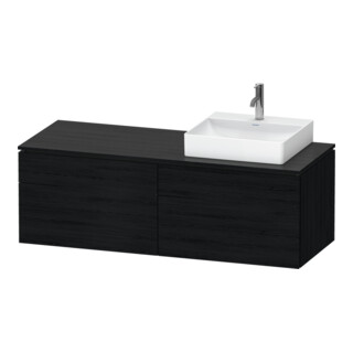 Duravit Waschtischunterschrank L-Cube 142x55x48,2cm, 2 SBK, wd, An re, Ei sw