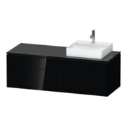 Duravit Waschtischunterschrank L-Cube 142x55x48,2cm, 2 SBK, wd, An re, sw hgl