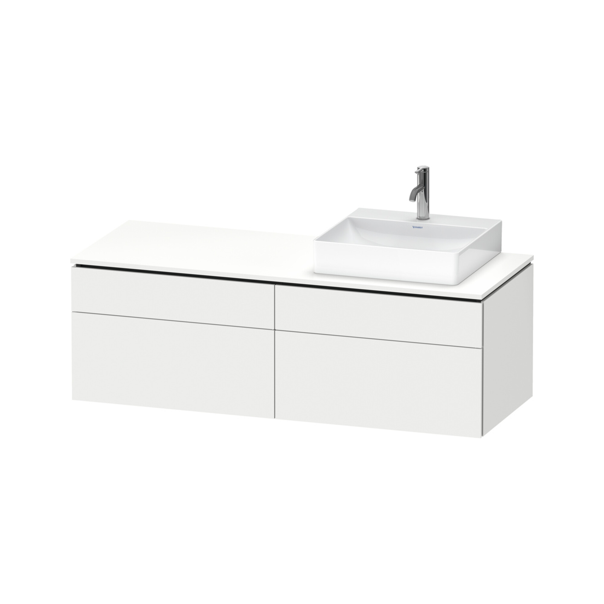 Duravit Waschtischunterschrank L-Cube 142x55x48,2cm, 2 SBK, wd, An re, we. ma