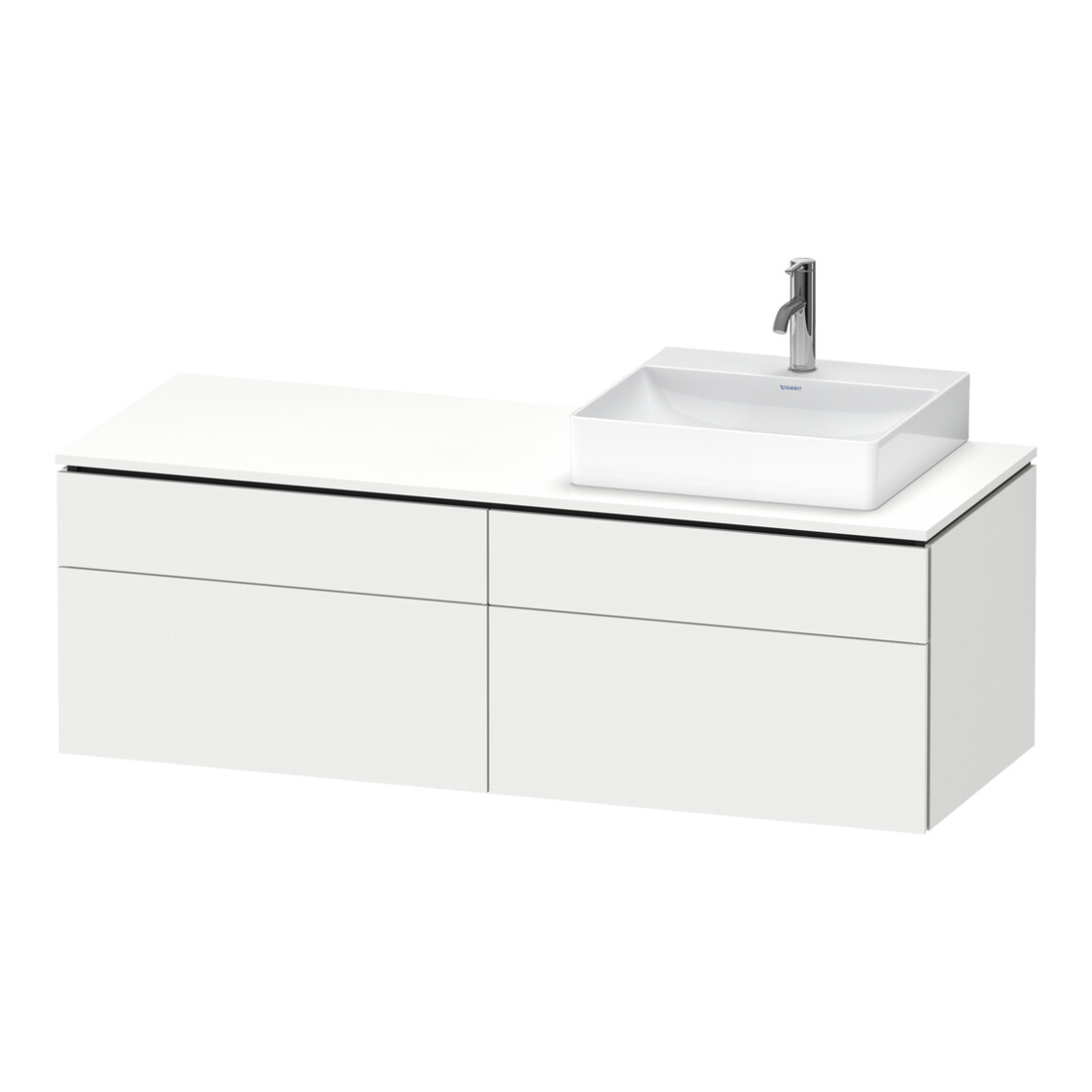 Duravit Waschtischunterschrank L-Cube 142x55x48,2cm, 2 SBK, wd, An re, we. ma