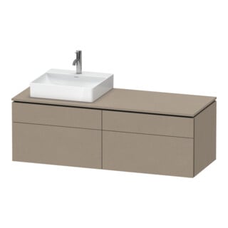 Duravit Waschtischunterschrank L-Cube 142x55x48,2cm, 2 SBK, wd, Anschl li, lei