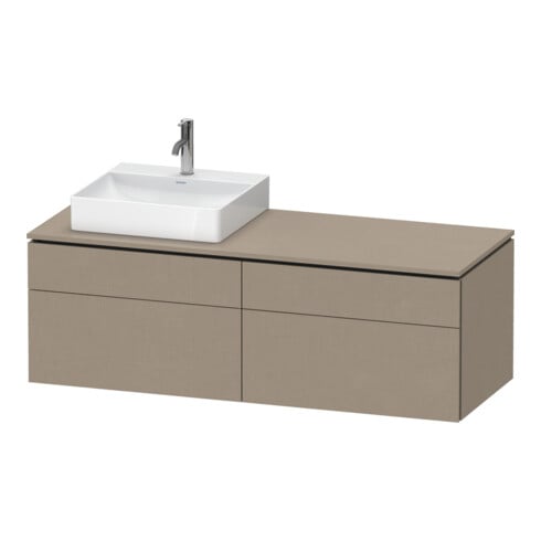 Duravit Waschtischunterschrank L-Cube 142x55x48,2cm, 2 SBK, wd, Anschl li, lei