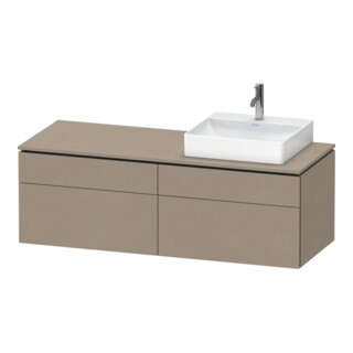 Duravit Waschtischunterschrank L-Cube 142x55x48,2cm, 2 SBK, wd, Anschl re, lei