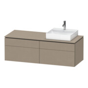 Duravit Waschtischunterschrank L-Cube 142x55x48,2cm, 2 SBK, wd, Anschl re, lei